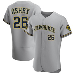 Aaron Ashby Milwaukee Brewers Men's Authentic Road Jersey - Gray