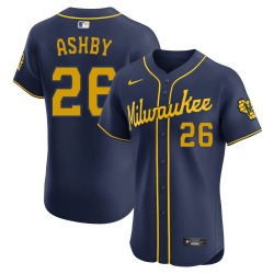Aaron Ashby Milwaukee Brewers Men's Elite Alternate Jersey - Navy