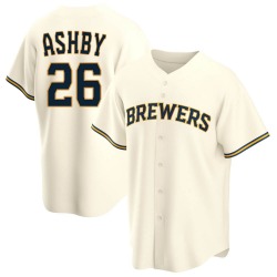 Aaron Ashby Milwaukee Brewers Youth Replica Home Jersey - Cream