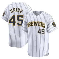 Abner Uribe Milwaukee Brewers Men's Limited Alternate Jersey - White