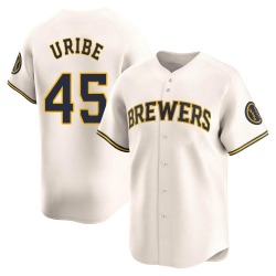 Abner Uribe Milwaukee Brewers Youth Limited Home Jersey - Cream