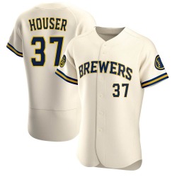 Adrian Houser Milwaukee Brewers Men's Authentic Home Jersey - Cream