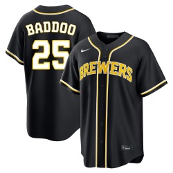 Akil Baddoo Milwaukee Brewers Men's Replica Fashion Out Jersey - Black