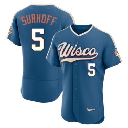 Bj Surhoff Milwaukee Brewers Men's Authentic Mineral 2026 City Connect Stadium Jersey - Blue
