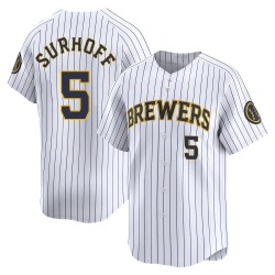 Bj Surhoff Milwaukee Brewers Men's Limited Alternate Jersey - White