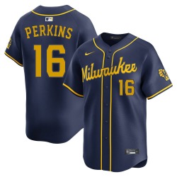 Blake Perkins Milwaukee Brewers Men's Limited Alternate Jersey - Navy