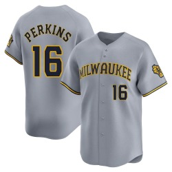Blake Perkins Milwaukee Brewers Men's Limited Away Jersey - Gray