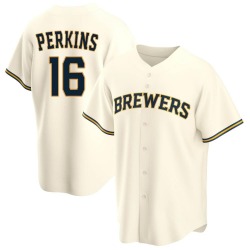 Blake Perkins Milwaukee Brewers Youth Replica Home Jersey - Cream