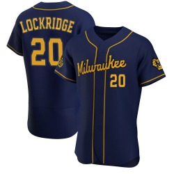 Brandon Lockridge Milwaukee Brewers Men's Authentic Alternate Jersey - Navy