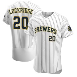 Brandon Lockridge Milwaukee Brewers Men's Authentic Alternate Jersey - White
