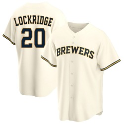 Brandon Lockridge Milwaukee Brewers Youth Replica Home Jersey - Cream