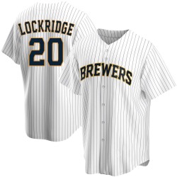 Brandon Lockridge Milwaukee Brewers Youth Replica Home Jersey - White