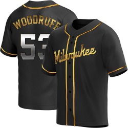 Brandon Woodruff Milwaukee Brewers Youth Replica Alternate Jersey - Black Golden