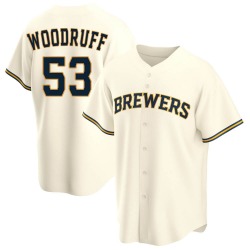 Brandon Woodruff Milwaukee Brewers Youth Replica Home Jersey - Cream