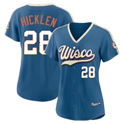 Brewer Hicklen Milwaukee Brewers Women's Limited Mineral 2026 City Connect Stadium Jersey - Blue