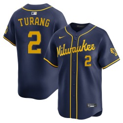 Brice Turang Milwaukee Brewers Men's Limited Alternate Jersey - Navy