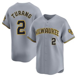 Brice Turang Milwaukee Brewers Men's Limited Away Jersey - Gray