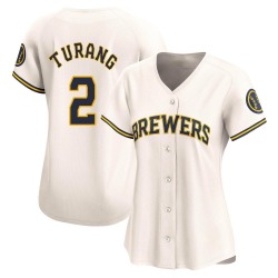 Brice Turang Milwaukee Brewers Women's Limited Home Jersey - Cream