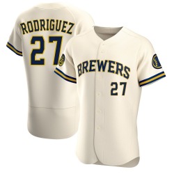 Carlos Rodriguez Milwaukee Brewers Men's Authentic Home Jersey - Cream