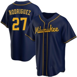 Carlos Rodriguez Milwaukee Brewers Men's Replica Alternate Jersey - Navy