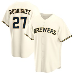 Carlos Rodriguez Milwaukee Brewers Men's Replica Home Jersey - Cream