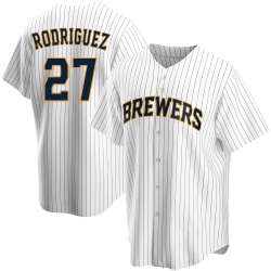 Carlos Rodriguez Milwaukee Brewers Men's Replica Home Jersey - White