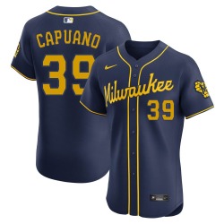 Chris Capuano Milwaukee Brewers Men's Elite Alternate Jersey - Navy