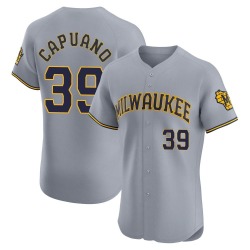 Chris Capuano Milwaukee Brewers Men's Elite Road Jersey - Gray
