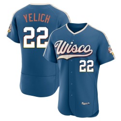 Christian Yelich Milwaukee Brewers Men's Authentic Mineral 2026 City Connect Stadium Jersey - Blue