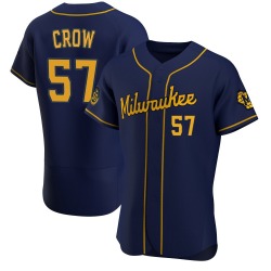 Coleman Crow Milwaukee Brewers Men's Authentic Alternate Jersey - Navy