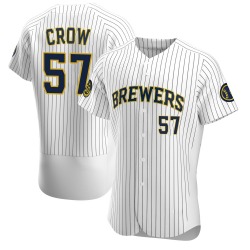 Coleman Crow Milwaukee Brewers Men's Authentic Alternate Jersey - White