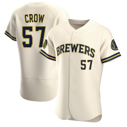 Coleman Crow Milwaukee Brewers Men's Authentic Home Jersey - Cream