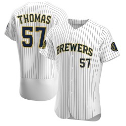 Connor Thomas Milwaukee Brewers Men's Authentic Alternate Jersey - White