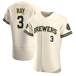Corey Ray Milwaukee Brewers Men's Authentic Home Jersey - Cream