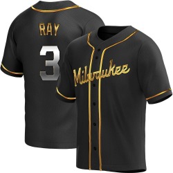 Corey Ray Milwaukee Brewers Men's Replica Alternate Jersey - Black Golden