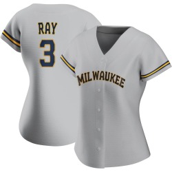 Corey Ray Milwaukee Brewers Women's Authentic Road Jersey - Gray