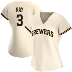 Corey Ray Milwaukee Brewers Women's Replica Home Jersey - Cream