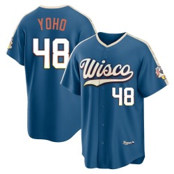 Craig Yoho Milwaukee Brewers Men's Limited Mineral 2026 City Connect Stadium Jersey - Blue
