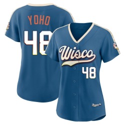Craig Yoho Milwaukee Brewers Women's Limited Mineral 2026 City Connect Stadium Jersey - Blue