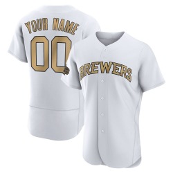 Custom Milwaukee Brewers Men's Game Authentic 2022 All-Star Jersey - White