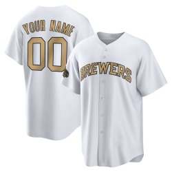 Custom Milwaukee Brewers Men's Game Replica 2022 All-Star Jersey - White
