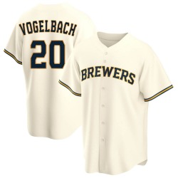 Daniel Vogelbach Milwaukee Brewers Men's Replica Home Jersey - Cream