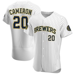 Daz Cameron Milwaukee Brewers Men's Authentic Alternate Jersey - White