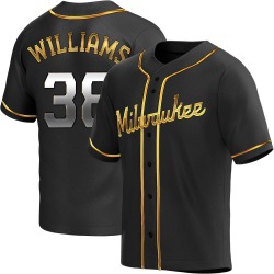 Devin Williams Milwaukee Brewers Men's Replica Alternate Jersey - Black Golden