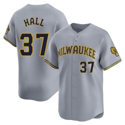 DL Hall Milwaukee Brewers Youth Limited Away Jersey - Gray
