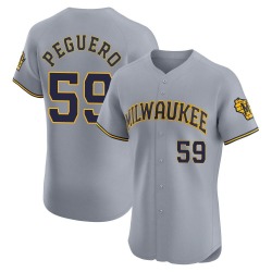 Elvis Peguero Milwaukee Brewers Men's Elite Road Jersey - Gray