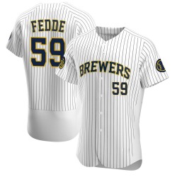 Erick Fedde Milwaukee Brewers Men's Authentic Alternate Jersey - White