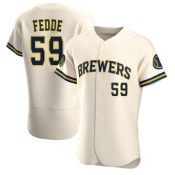 Erick Fedde Milwaukee Brewers Men's Authentic Home Jersey - Cream
