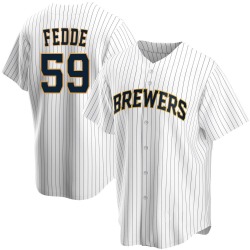 Erick Fedde Milwaukee Brewers Men's Replica Home Jersey - White