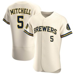 Garrett Mitchell Milwaukee Brewers Men's Authentic Home Jersey - Cream